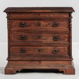 Neoclassical Walnut and Walnut-veneer Chest of Drawers