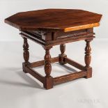 Octagonal Walnut Table