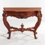 Carved Mahogany Console Table