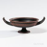 Wedgwood Encaustic Decorated Black Basalt Kylix