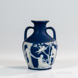 Wedgwood Dark Blue Jasper Dip Portland Vase