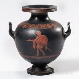 Wedgwood Encaustic Decorated Black Basalt Vase