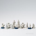 Twelve Wedgwood Jasper Chess Figures