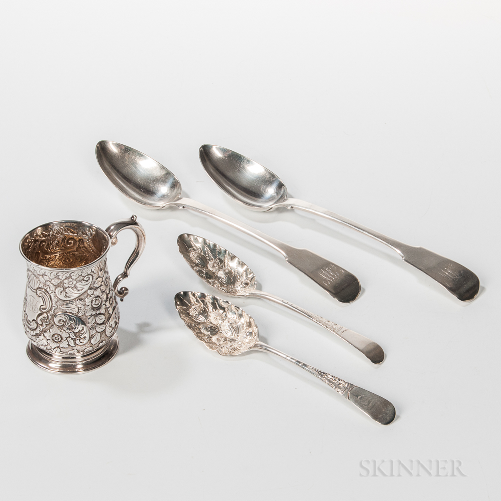 Group of Georgian Sterling Silver Tableware - Image 2 of 2