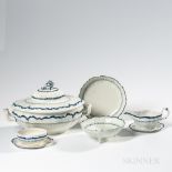 Six Wedgwood Mared Pattern Pearlware Tableware Items