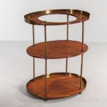 Mahogany and Brass Washstand with Chinese Export Porcelain Basin