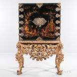 Japanned Cabinet on Stand