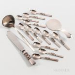 Fifteen Pieces of Georg Jensen Sterling Silver Flatware