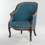 Louis XV-style Walnut Bergere