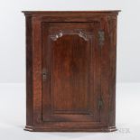 Georgian Oak Hanging Corner Cabinet