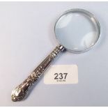 A silver magnifying glass - boxed
