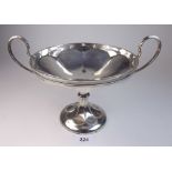 A Mappin & Webb silver two handled comport, Birmingham 1911, 13.5cm tall - 343g