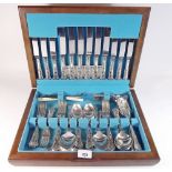 A silver plated Kings Pattern cutlery set