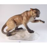 A Beswick Cougar on Rock - model 1702