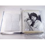 An autograph album of signed press photographs, approx. 40 signed