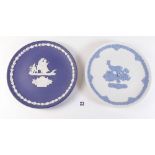 Two Wedgwood Jasperware Mothers Day plates for 1975 and 1979