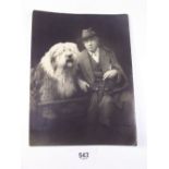 A signed photograph of Richard Walford Robinson and his dog 1926