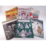 A collection of 1950's Child Education magazines with two 'Wunda Painting and Drawing' books
