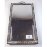 A silver framed, bevel edged mirror with easel back by James Deakin, Chester 1901