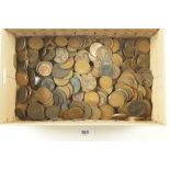 A quantity of copper/bronze halfpennies, pennies George III through to Eliz II, some Heaton mint,
