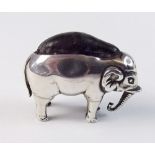 A small silver elephant pincushion - 4cm