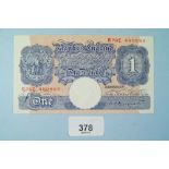 A KGVI emergency 1940 - 48 £1 note (Peppiatt)