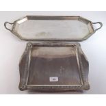 Two silver plated trays