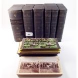 Five boxed sets of stereoscope cards including Vol 1 South Africa War 12 cards and four boxes