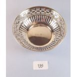 A silver pierced bon bon dish - Birmingham 1910