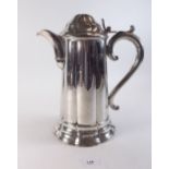 A large early 19th century silver plated wine ewer