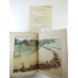 A book of Japanese prints, together with letter re Japan-British society 1940