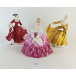 Three Royal Doulton figures comprising Kirsty, Victoria and Stephanie