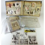 Ephemera - A 1905 Balmoral Private Greetings Cards sample album; a few cabinet size photographs of