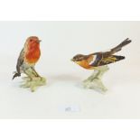 Two Goebel birds: Robin and Brambling