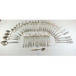 Various silver plated cutlery