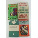 Four Agatha Christie novels including first edition copy of 'They Came to Baghdad' 1951