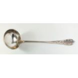 A silver plated ladle