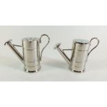 A novelty watering can garden themed cruet set