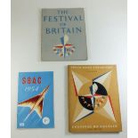 Two Festival of Britain 1951 magazines and an S.B.A.C 1954 flying magazine