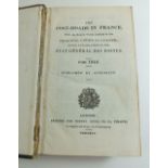 'Post Roads in France - 1816' a Regency period travel book detailing travel routes etc