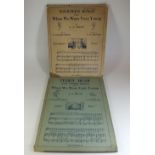 Two music books: Teddy Bear and Other Songs by A A Milne - 1926 edition, and Fourteen Songs from