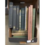 A box of topograhphical books etc.