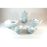 A Royal Worcester part dinner service in the Woodland pattern:- two tureens, teapot, milk, sugar,