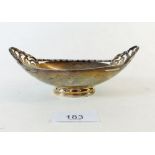 A Walker and Hall oval silver dish with pierced ends - 107g