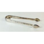 A pair of Georgian silver sugar tongs, Newcastle 1801