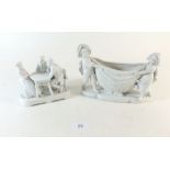 Two Parian ware figure groups