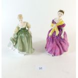 A Royal Doulton Adrienne figure and another 'Fair Lady'