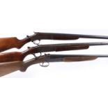 S2 Eleven single barrel shotguns: 20 bore AYA Cosmos, no. 50633; 12 bore Italian folding action, no.