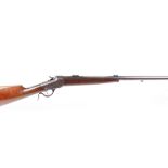 S1 .22 (K Hornet) Winchester Low Wall falling block rifle, 23 ins heavy round barrel, half stocked