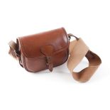 Brady leather cartridge bag (50 capacity) with canvas and leather strap